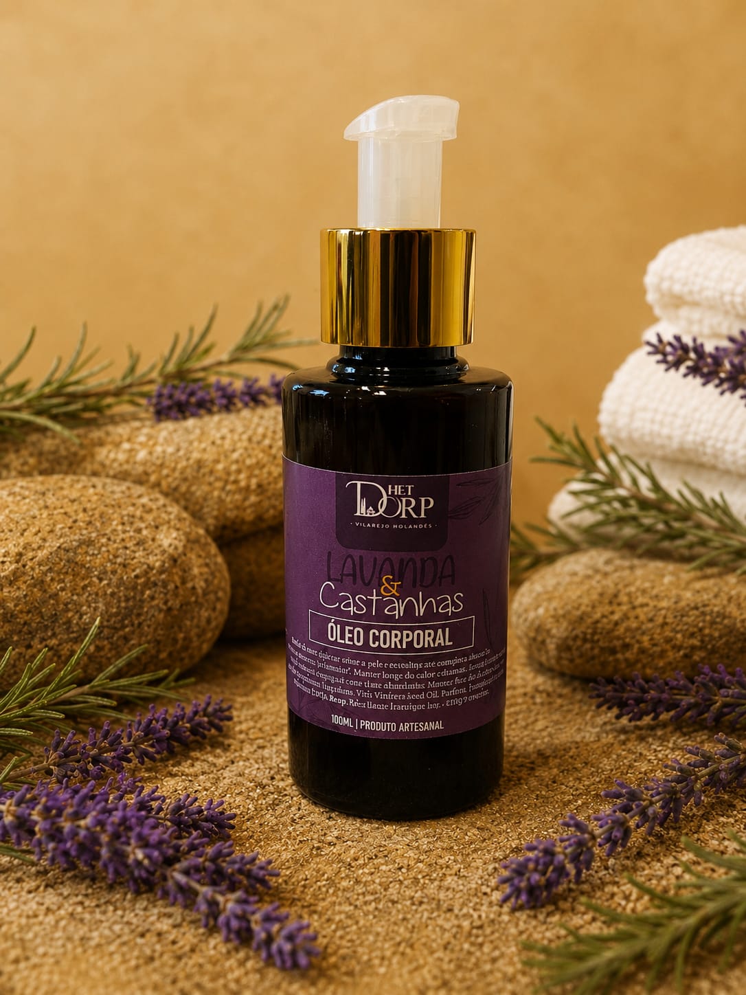 Óleo Corporal para Massagem e Banho Lavanda e Castanha